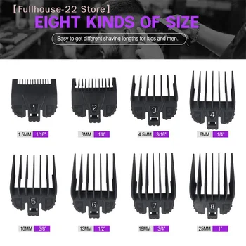 【MAX-22】8Pcs/Set Universal Hair Clipper Limit Comb Salon Cutting Guide Replacement Set Electric Hair Trimmer Accessories 1