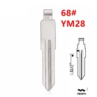 10ชิ้น68 # YM28 YM28FH ด้านขวาโลหะแบบยังไม่ได้ตัดกุญแจเปล่าแบบพับได้สำหรับ Opel Chevrolet สำหรับ keykd xhorse VDI jmd 4