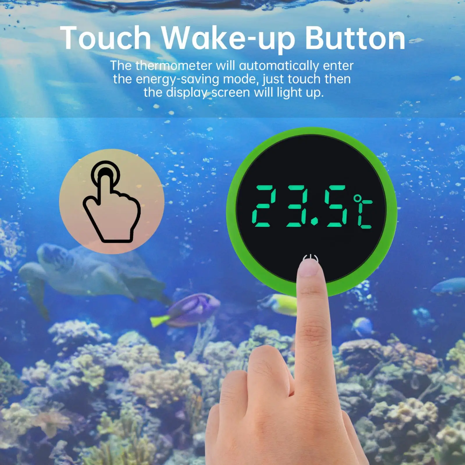 Cordless White / Green / Black Degree Celsius Digital Thermometer thumbnail 9
