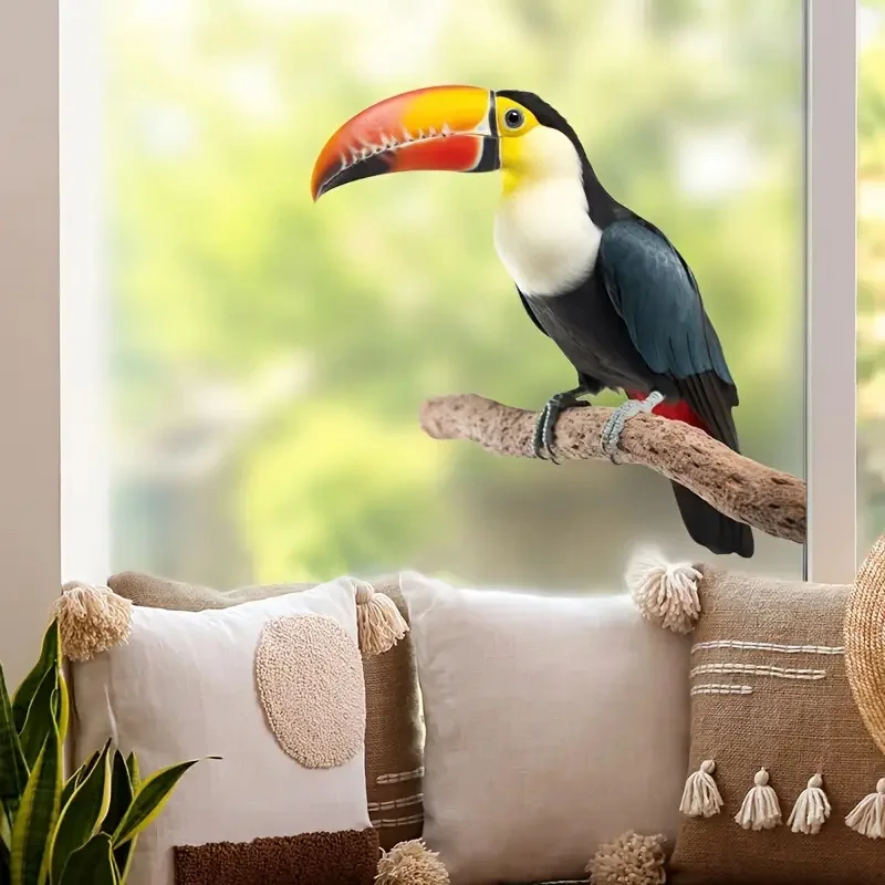 Creative Cartoon Wall Sticker Parrot，Window Sticker For Bedroom, Living Room, Glass Door And Window, Home Decoration