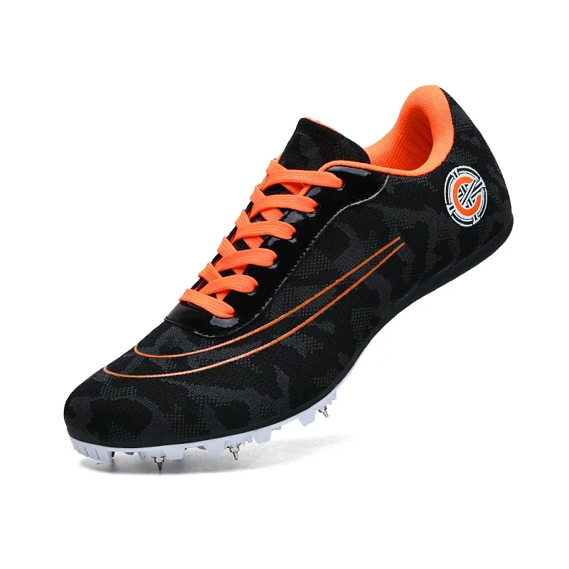 Running Spikes Men Track Spike Field Shoes Running Lace-up Soft Lightweight Racing Professional Match Jumping Footwears Training Sneakers Jump