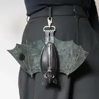 Porte-monnaie en cuir PU, sac gothique chauve-souris, porte-clés, porte-monnaie avec ailes pliables pour le shopping, les voyages, le travail, les événements scolaires, les activités de plein air 2