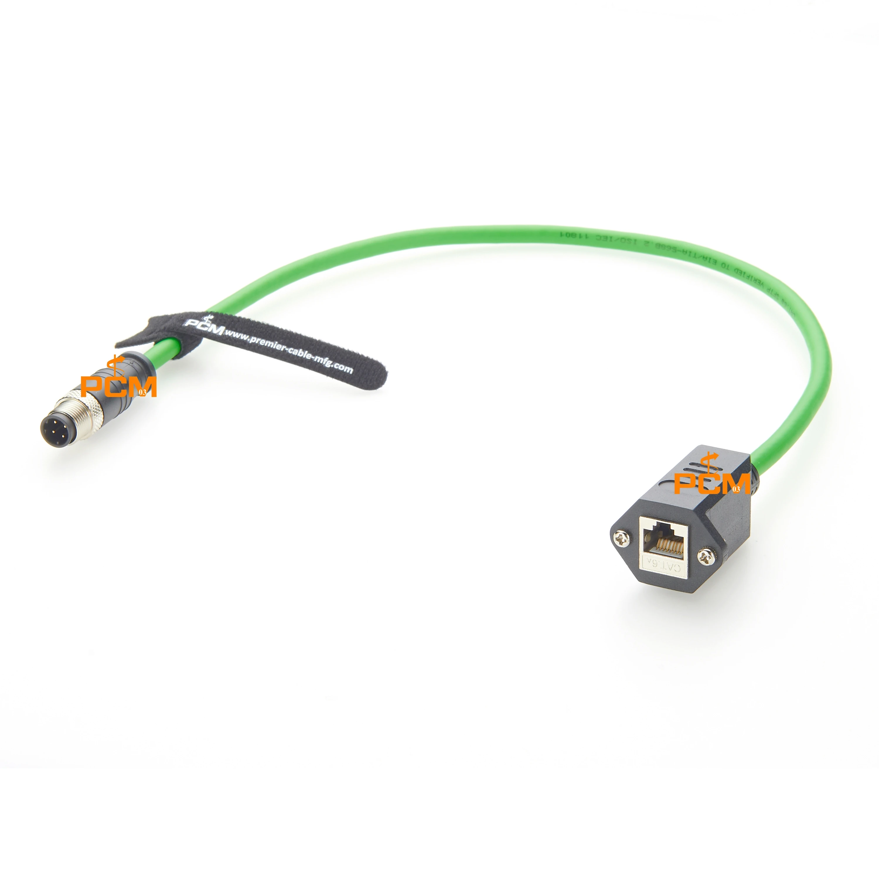 PROFINET EtherNet/IP Panel-Mount Cat6a S/FTP Modularer RJ45-Anschluss auf M12 4-poliges D-Code-Kabel für GigE Vision Kamera Router PC – Detail 3