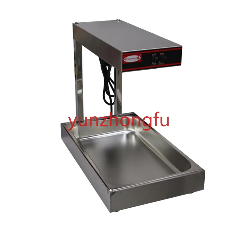 

French fries display table, food insulation cabinet, commercial desktop stainless steel buffet