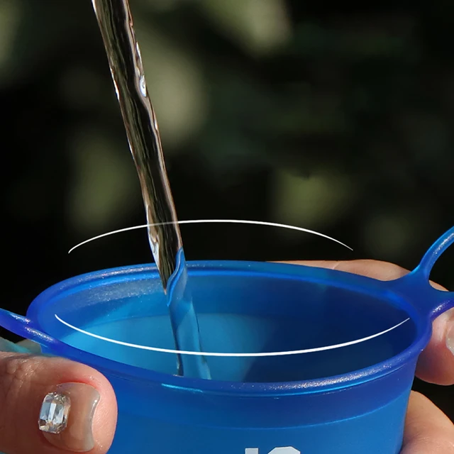 1pc 200ml Foldable Sports Water Cup Marathon Running Folding Soft Lightweight Leak Proof Easy Carry Hydration Bottle for Outdoor 4