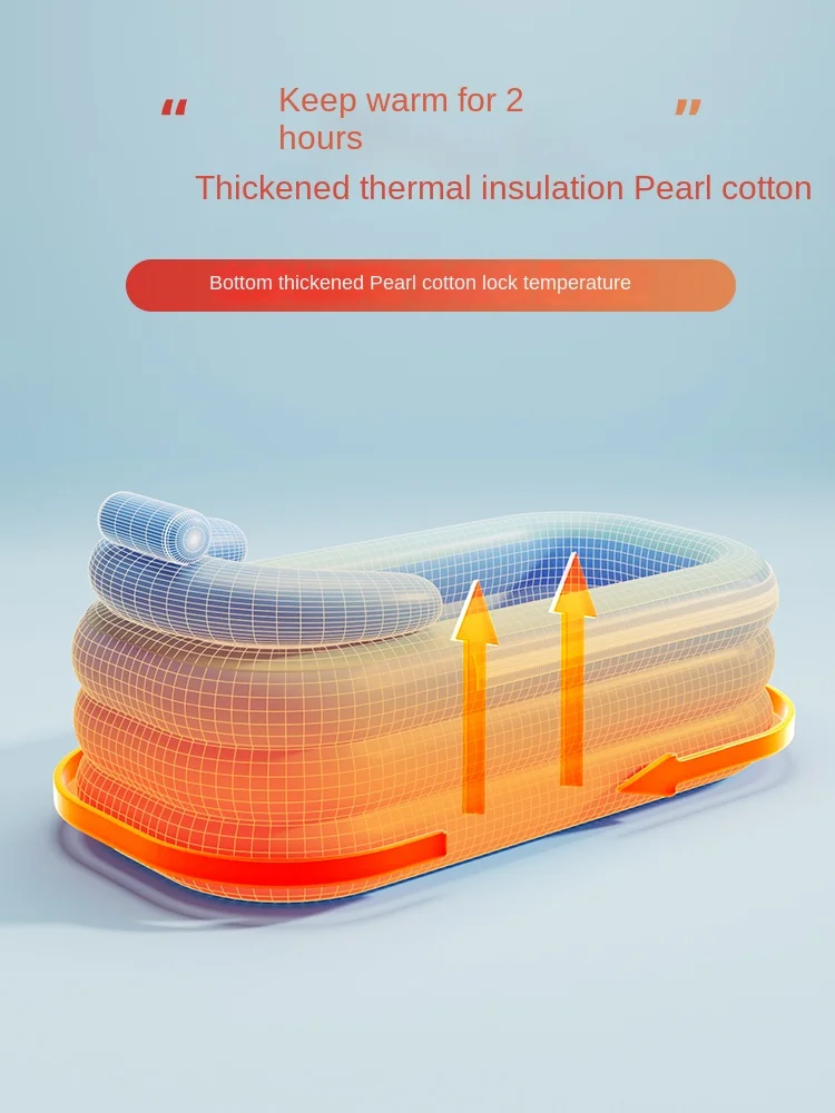 

Inflatable Tub Bath Full Body Adult Home Use Bath Foldable Children's Winter Bath Cold-Proof Artifact Bath Barrel hot tub