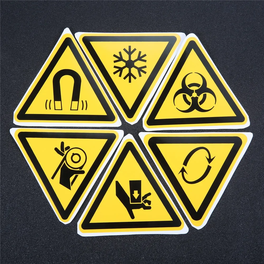Triangle Warning Sign Sticker 5pcs