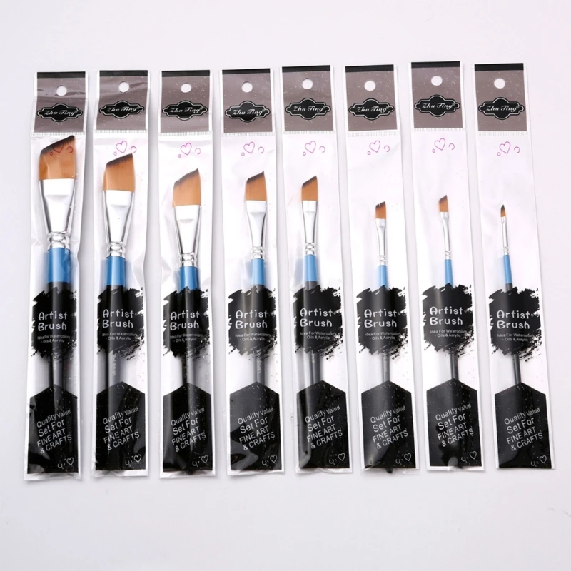 Hand Painted Brush Nylon Hair Artist Paintbrush Acrylic Art Paint Brush, Fine  Tip Paint Brush for Watercolor Drop Shipping - AliExpress