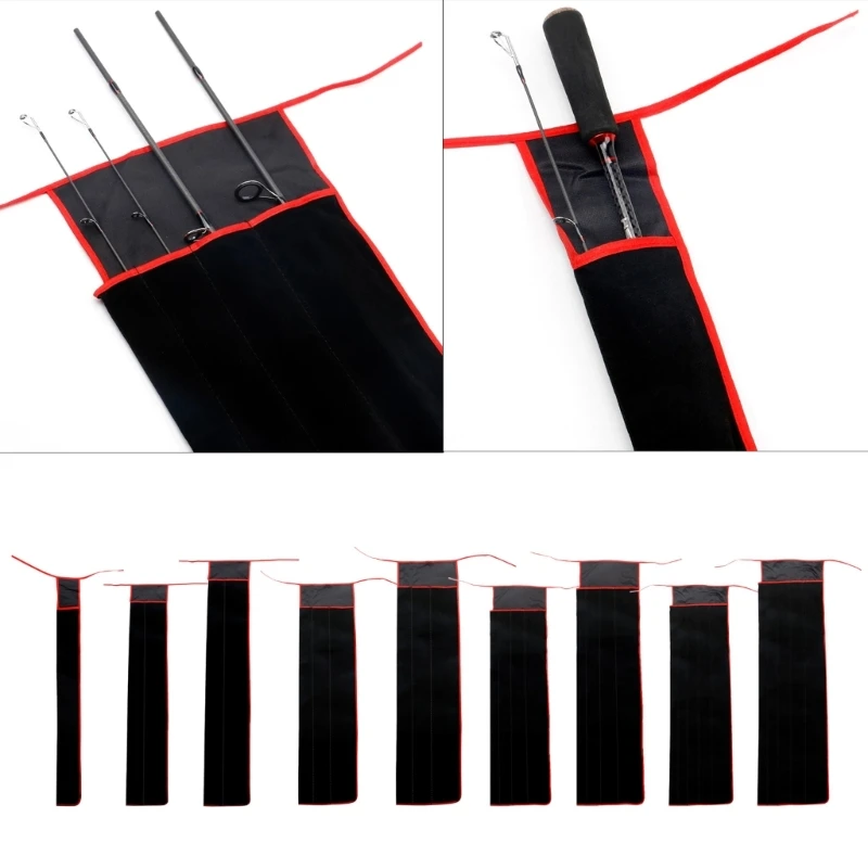 Housse de protection anti-rayures pour canne à pêche avec compartiment pour moulinet et accessoires