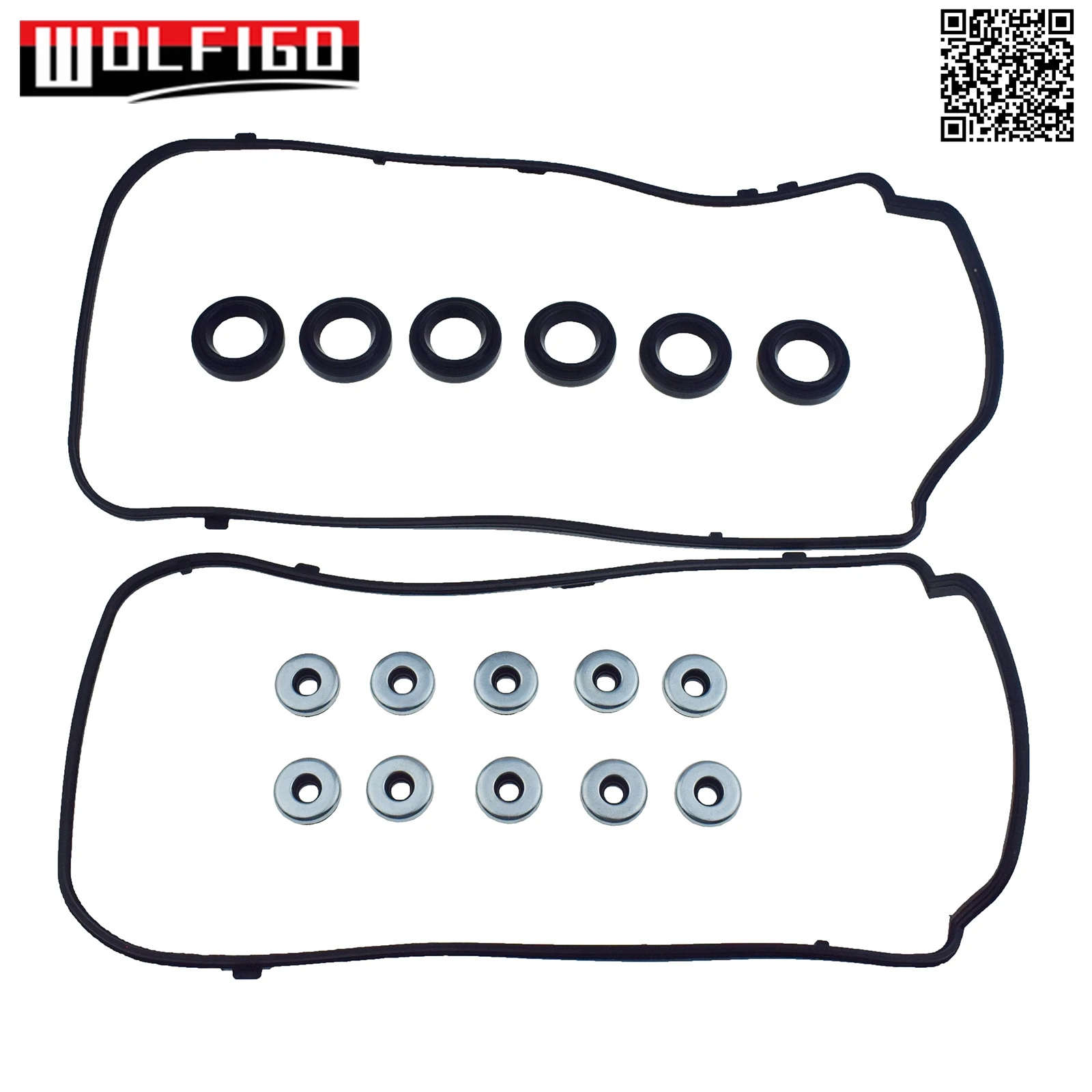 FRONT/REAR Valve Cover Gasket Kit Fit for 2008-Honda Acura PILOT MDX V6 Cylinders 12030R70A00 12030-R70-A00 12050-R70-A00