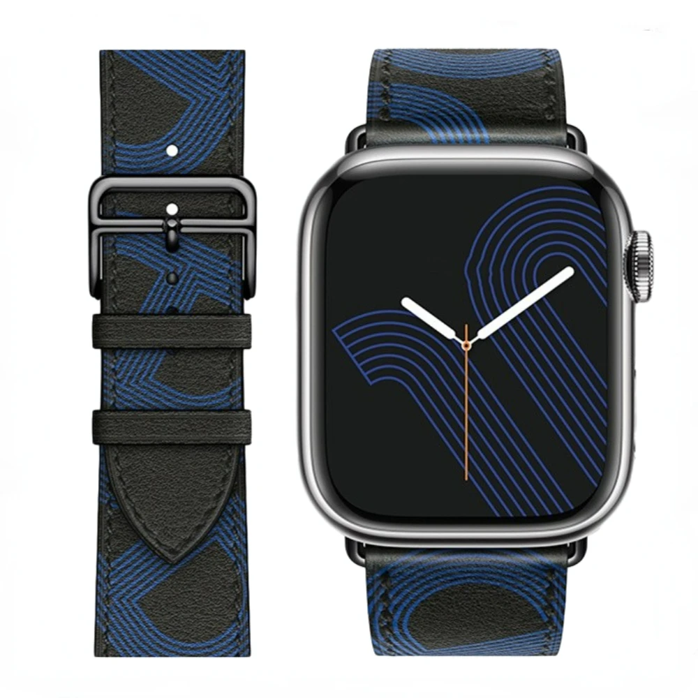 Leather Strap For Apple Watch Band 45mm 44mm 42mm 49mm 41mm 40mm 38mm Bracelet Watchband for iWatch Series 8 Ultra 7 6 5 4 3 SE