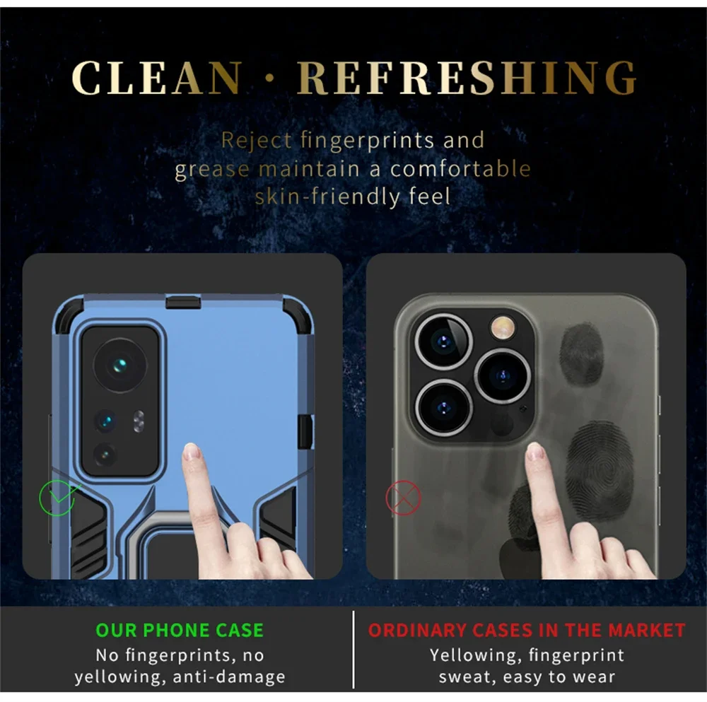 Magnet Armor For Xiaomi 13T 12X 11T 12T 13 12 Mi 9T 10T 10 9 8 A2 11 Lite 5G NE 11i Pro A3 A1 ShockProof Ring Case Cover_voghion.com