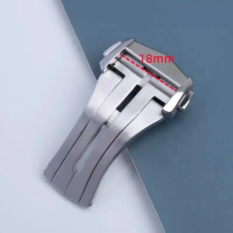 Watch Band Adapter Stainless Steel Butterfly Fly Horse 18mm 20mm Double Press Butterfly Buckle Watch Band Adapter For Omega