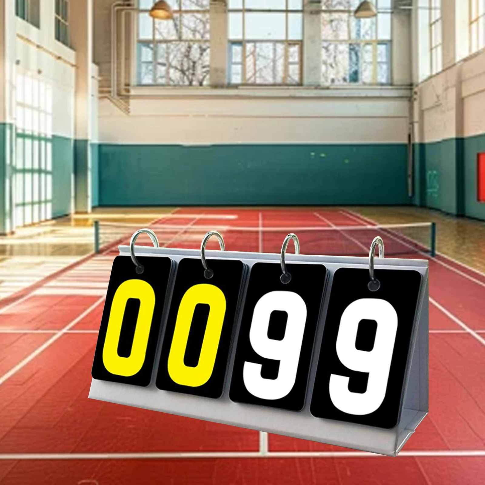 4-Digit Scoreboard Basketball Football Volleyball Table Tennis Score Board Flipper Scorekeeper for Baseball Volleyball Sport sports scoreboard