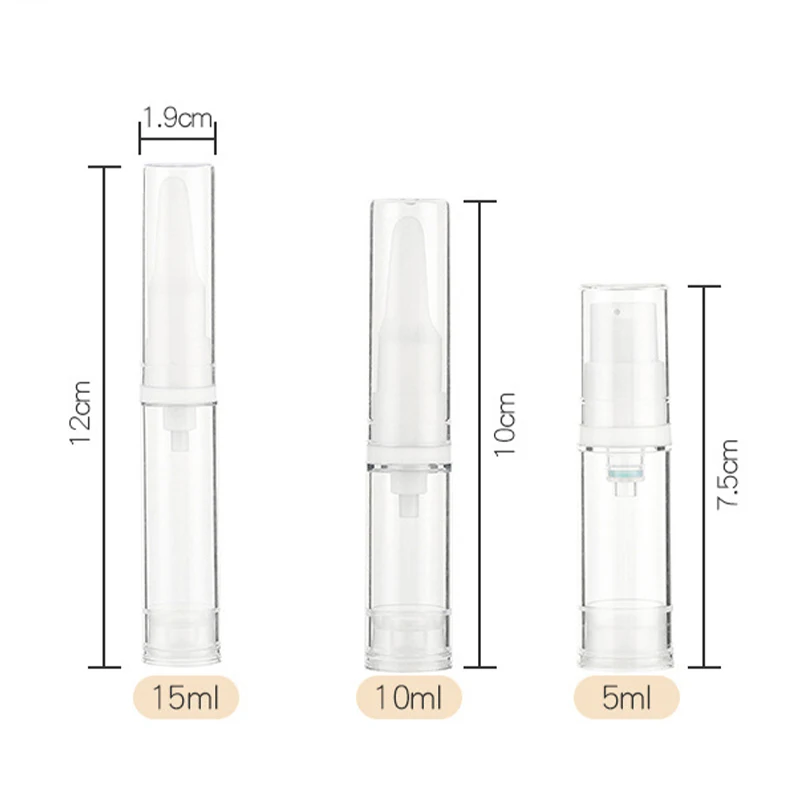 Liquid Foundation Travel Bottle 5/10/15ml Cosmetics Eye Cream Vacuum Bottle Travel Portable Refillable Bottles