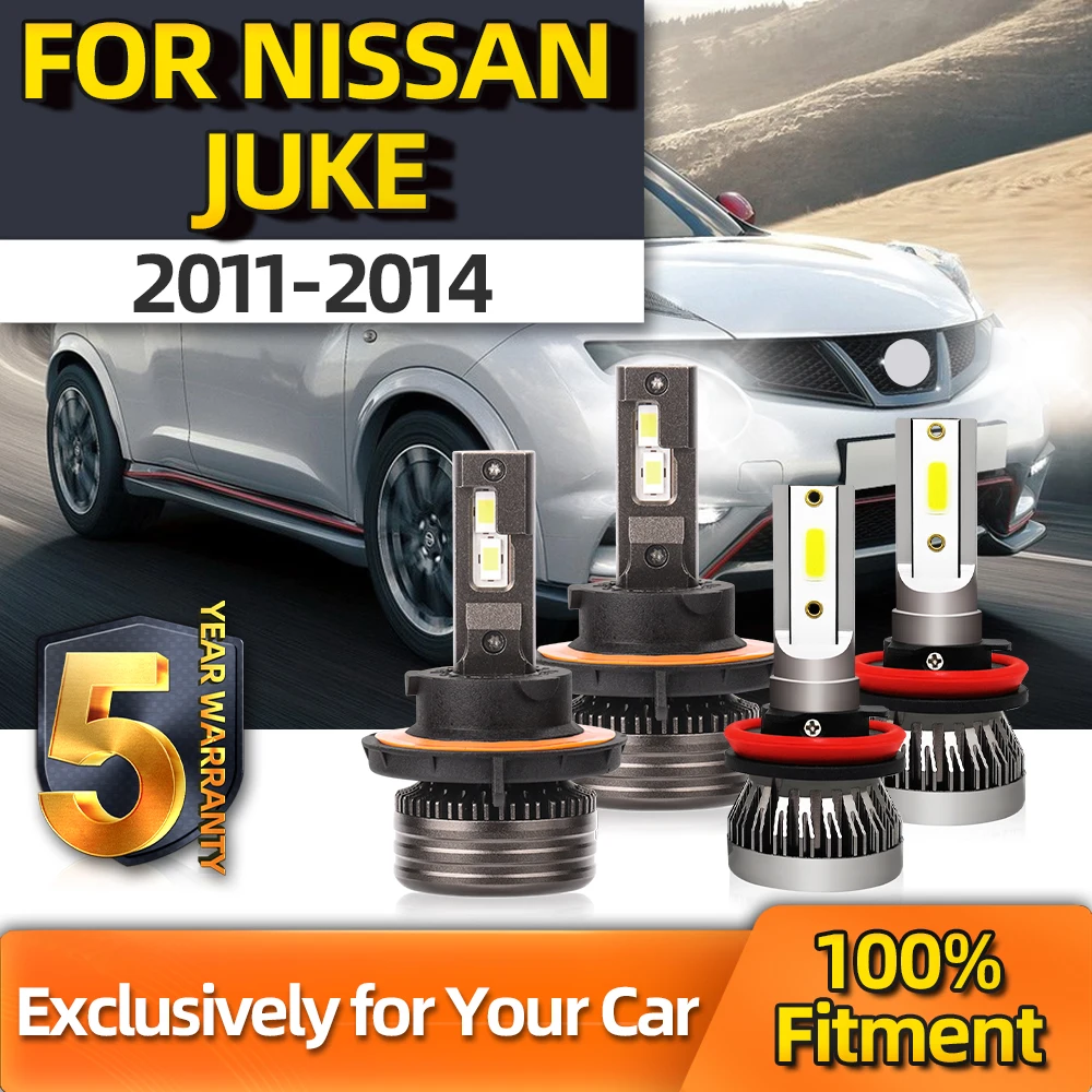 Crossfox Combo Kit Super Lights Plug & Play Bulb High & Low All In One 9007 Fendinebbia H11 4 Pezzi 120W 21000Lm Per Nissan Juke 2011-2014