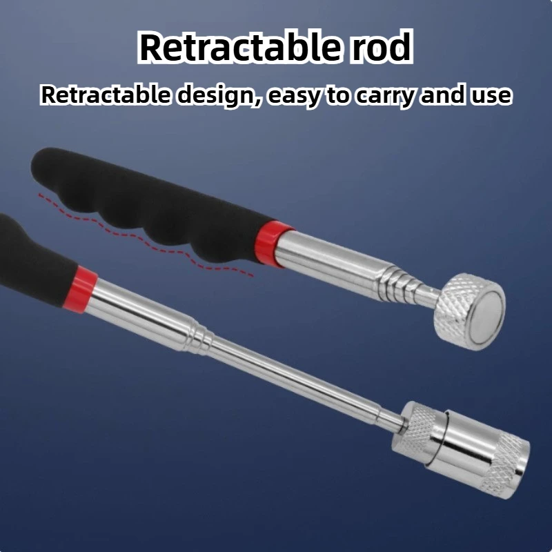 Extendable Magnetic Pickup Tool with LED Light | Retrieving Dropped Screws,Nuts,Bolts| Flexible Grabber for Tight Spaces & Hard