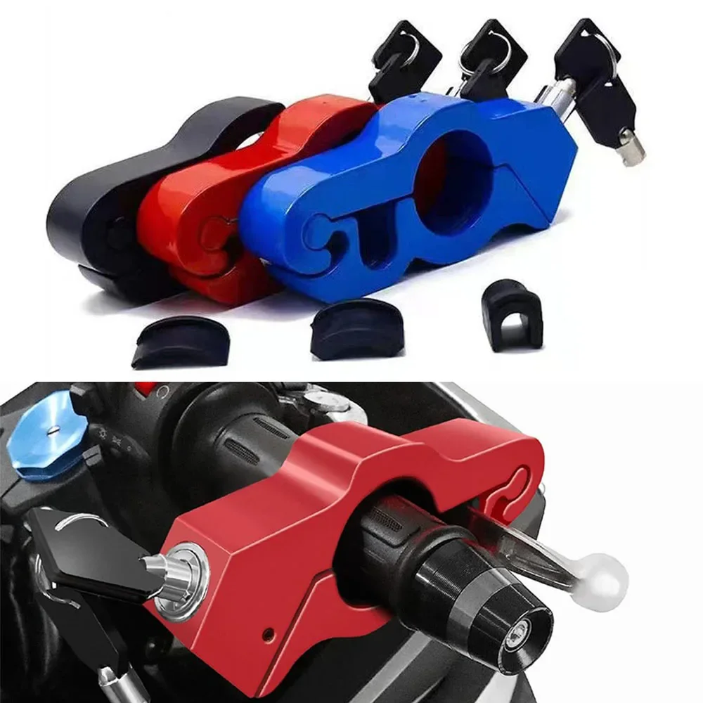 Motorcycle Handlebar Anti-Theft Lock with Brake Security