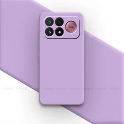 Shockproof Liquid Silicone Back Bumper Case Cover - Soft TPU Protective Cover for Poco F9 Pro (Grass Purple)