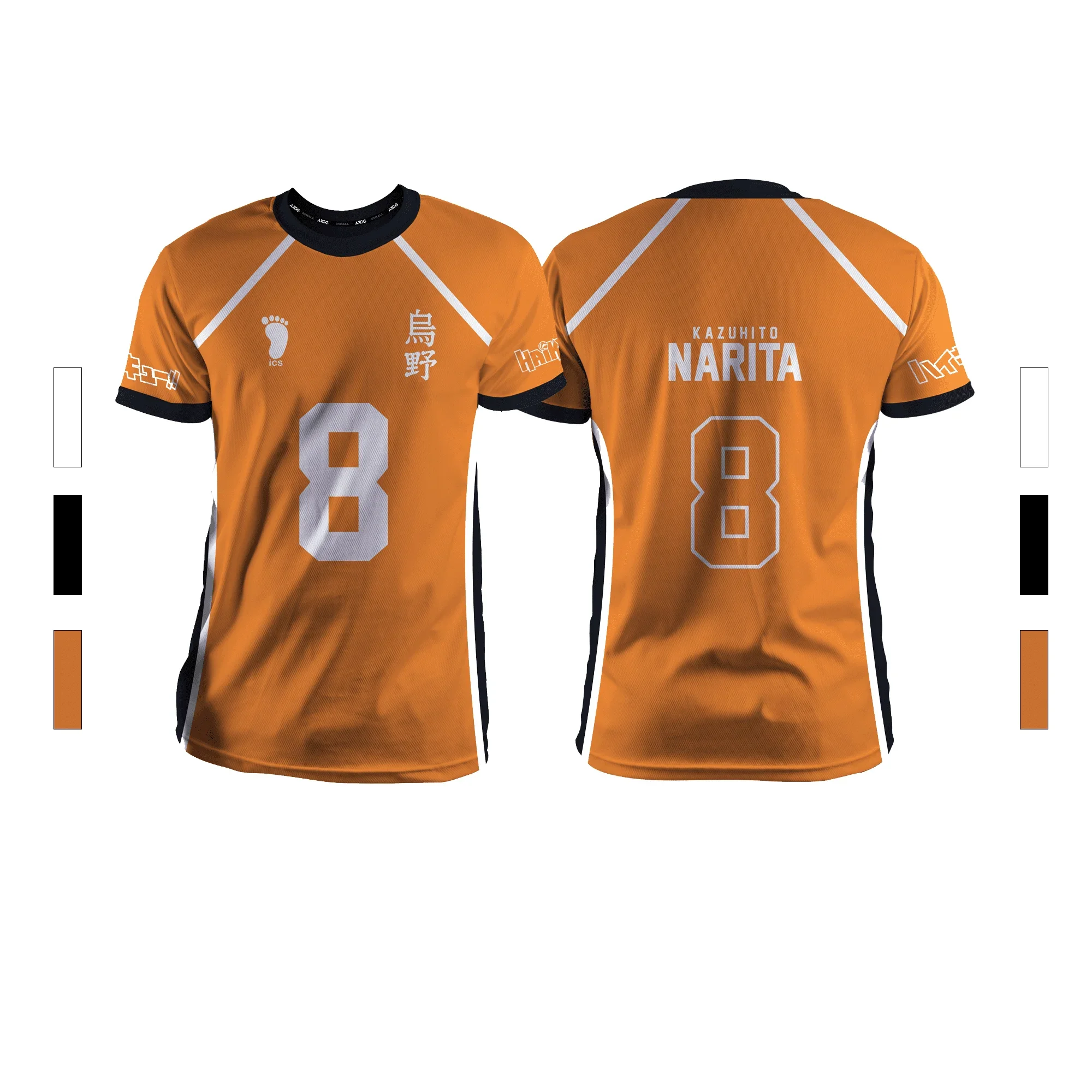 2026 Sommer Neue Herren Sport Mode Lässiges Bequemes Atmungsaktives Volleyball Anime Unisex Kurzarm Rundhals T-Shirt – Detail 9