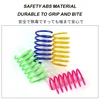 4/200Pcs Cat Spring Toy Cat Spiral Toys Interactive for Indoor Colorful Cats Plastic Springs Coil for Kitten Hunting Swatting 4