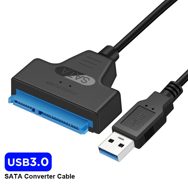 타입 C/USB 3.0 - SATA III 핀 케이블 어댑터 라인 HDD SSD 연결 코드 와이어 (2.5인치 하드 디스크 드라이브용, 솔리드 디스크 드라이브용)