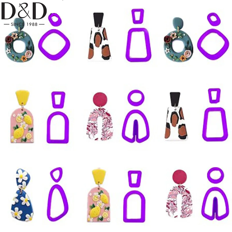Polymer Clay Tools Pottery Tools Clay Sculpting Tools Pottery Sculpting Tools Clay Craft Tool D&D 18Pcs/Set New Soft Pottery Earrings Cutting Mold Irregular Geometric Shape Polymer Clay for Earring Pendant Making Tool