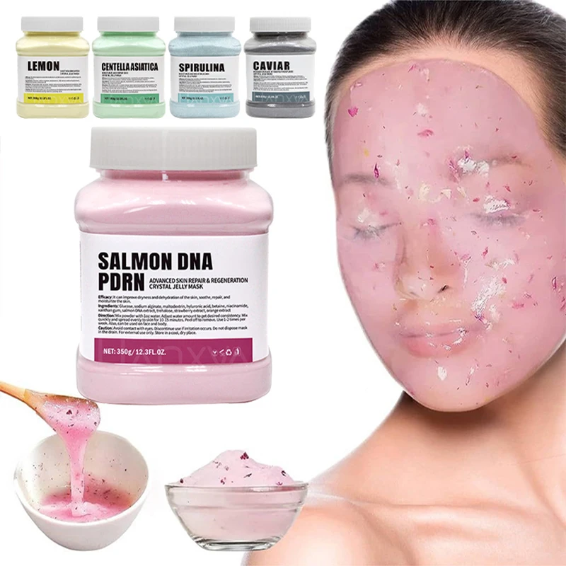 Hydrating Nourishing Jelly Face Mask Powder with Salmon DNA, Hyaluronic Acid & Collagen - 350g