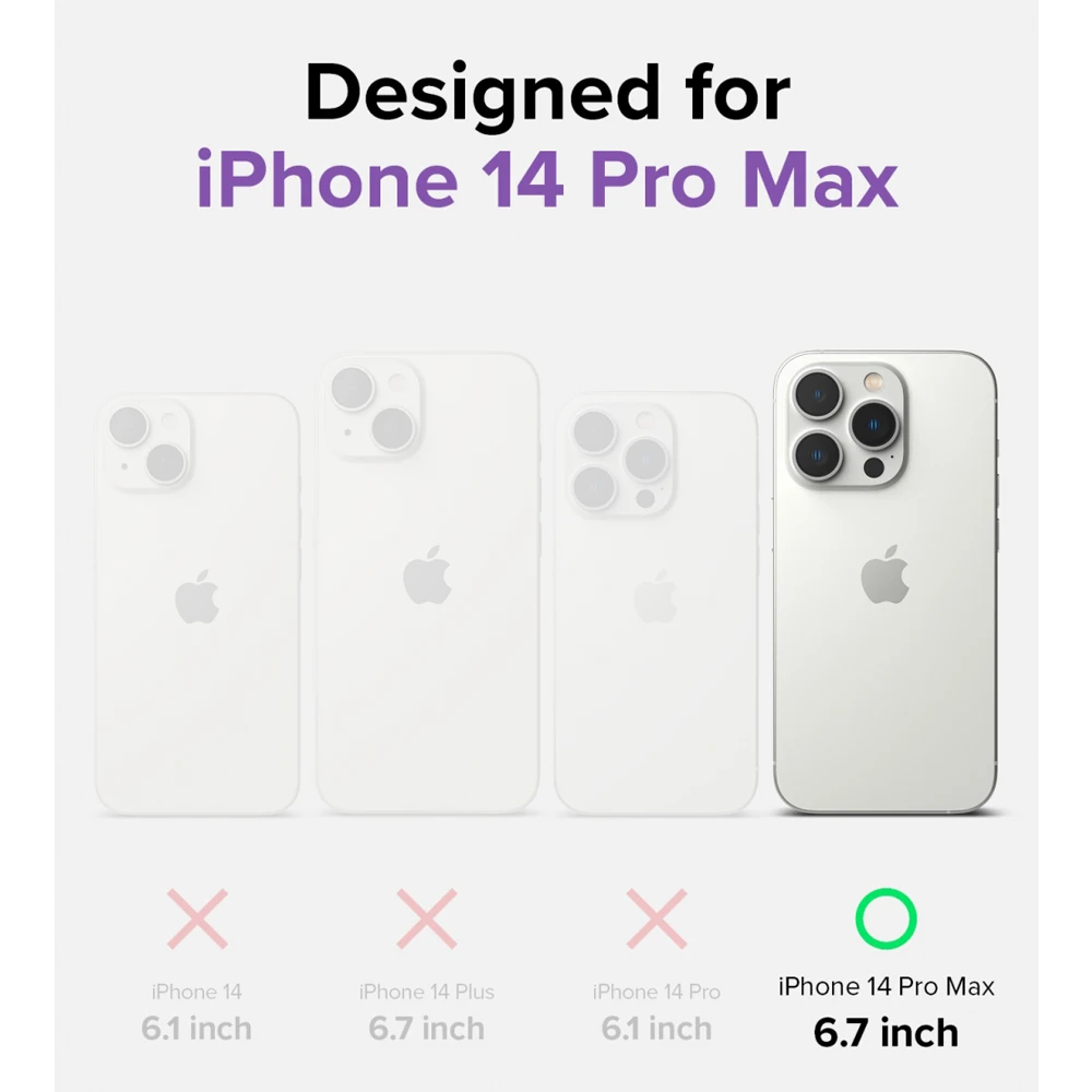 Ringke Fusion-X Compatible with iPhone 14 Pro Max Case 6.7 Inches Soft TPU Frame Transparent Hard PC Back Hybrid Cover