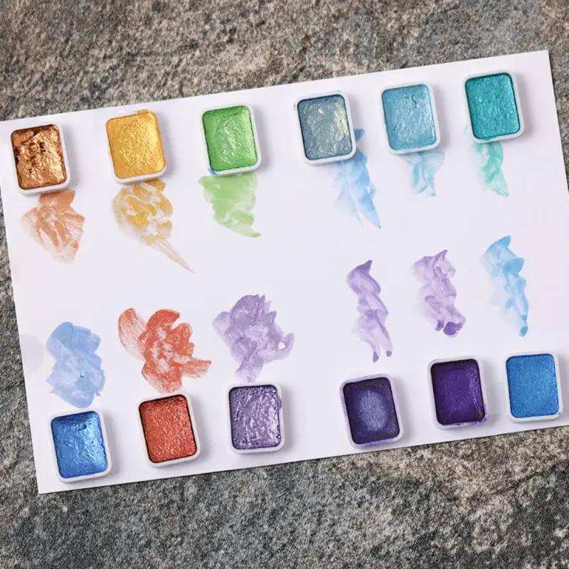 Chiodo Pigmento Solido Acquerello Blu Viola Verde Manicure Decor Metallic Draw Smudge Glitter Pittura Ad Acquerello Unghie Manicure