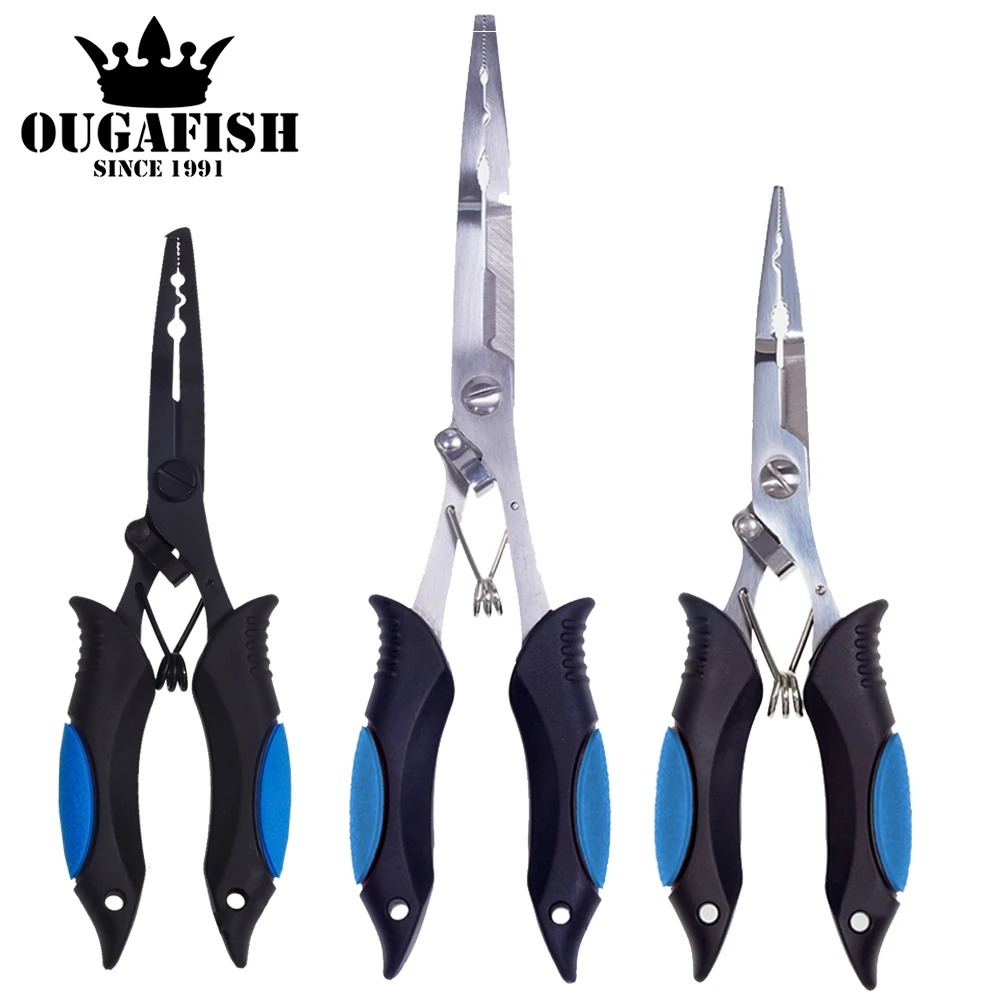

Fishing Pliers Multifunctional 420 Stainless Steel Body Knot Scissors Hook Remover Split Ring Line Cutter Peche Accessoire Tool
