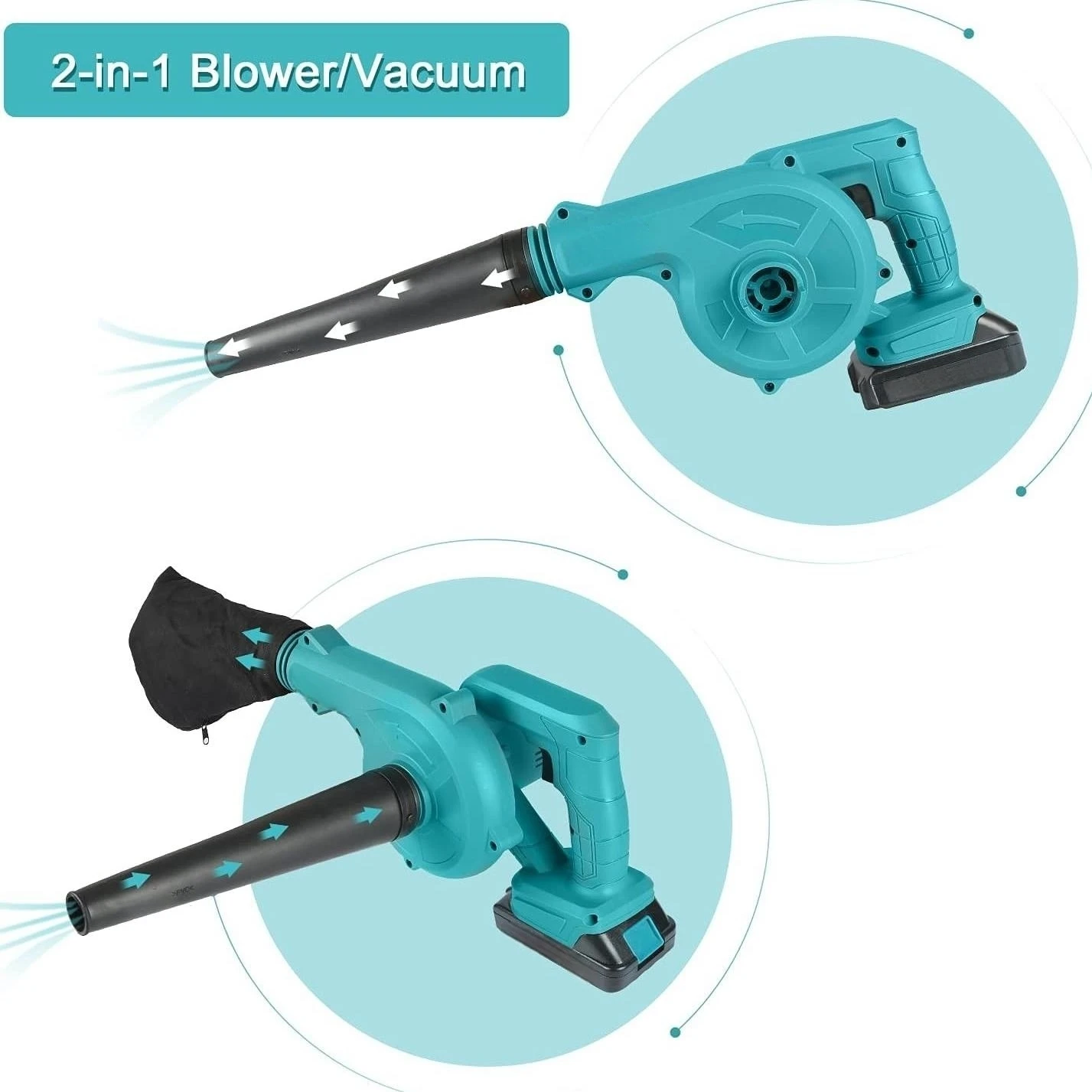 

2200W Cordless Blower Leaf Blower Wireless Super Powerful Vacuum Electric Air Blower Garden Powered Leaf Blower For Dust Blowing