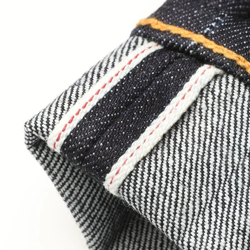 DN-0006 14oz JAPAN Raw Indigo Selvage Washed Loose Fitting Pants Sanforised Denim Jean 5