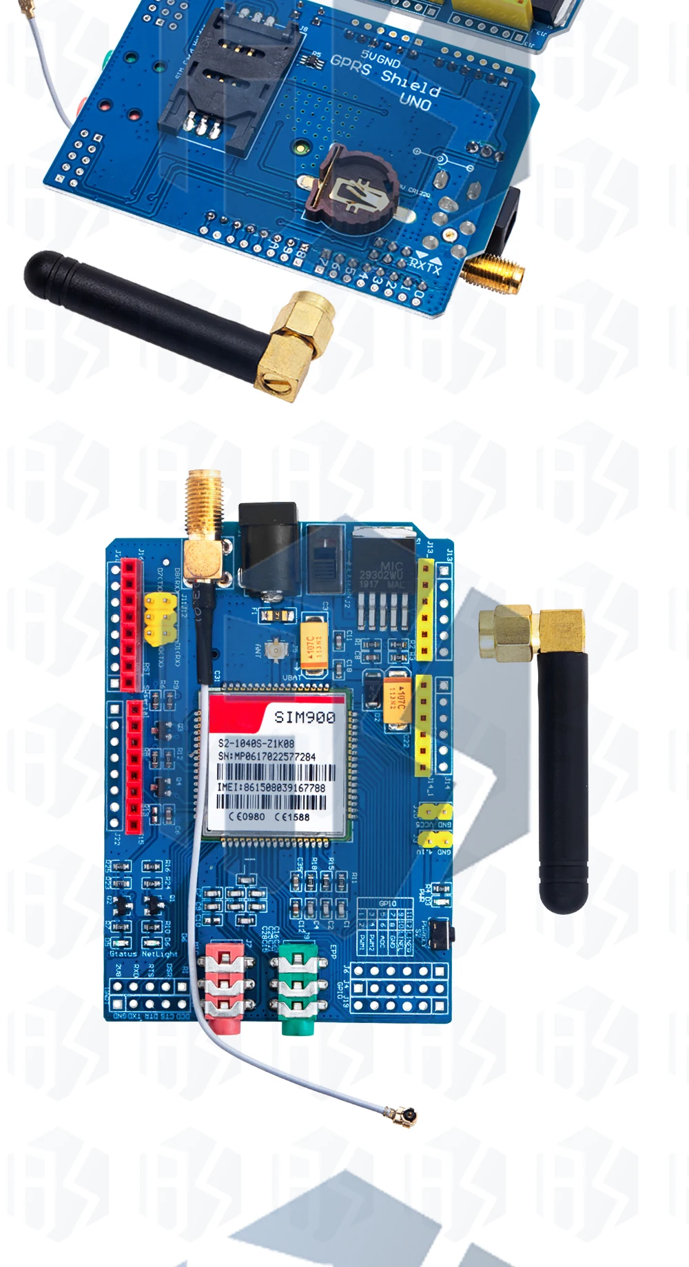 EGBO SIM900 850/900/1800/1900 MHz GPRS/GSM Development Board Modul Kit für Arduino – Detail 30