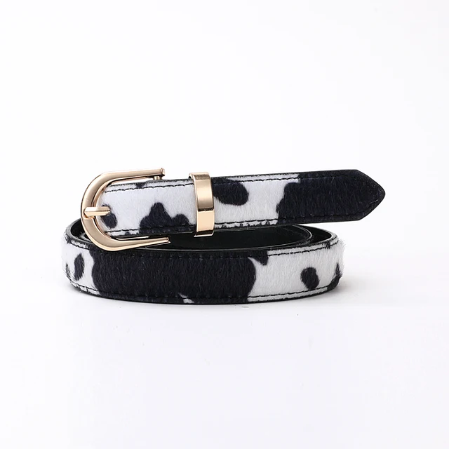 Goowail 2022 Female Black White Yellow Leather Belts Thin Waist Straps For Casual Dresses Jeans 130cm Long Plus Size Women black white A
