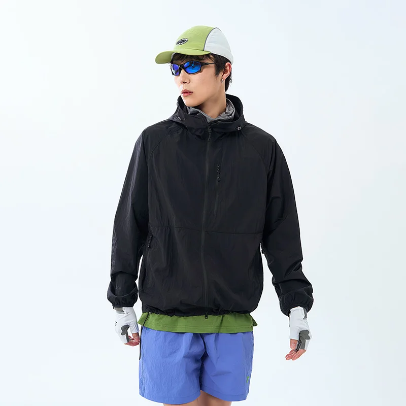 Lightweight Hooded Hiking Windbreaker Jacket for Trail Wear