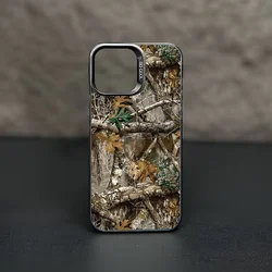 Silver Forest Camouflage Pattern Phone Case Cover - iPhone 18 Pro Max (Black - LYH114)