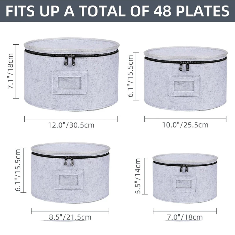 Felt Storage Bag Glass Cup Rack Cooking Plate Soup Spoon Case Dish Fabric Holder Travel Kitchen Accessories Shelf Organizer 6