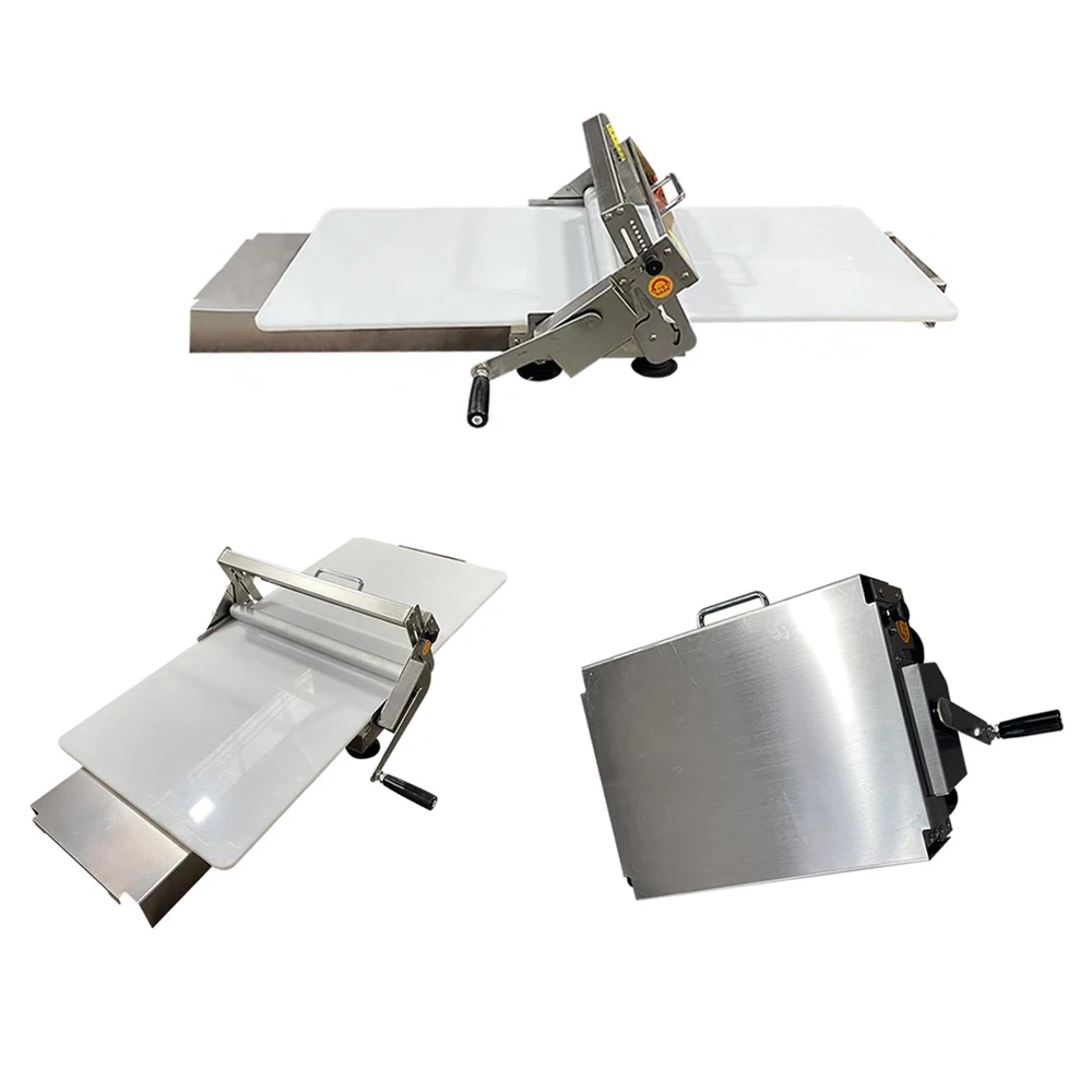 Professional Pastry Laminator Pastry Sheeter Machine adjustable thickness settings for perfect pastry layers.