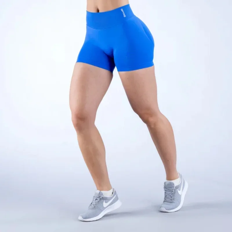 Summer High Waisted Yoga Shorts Fashionable and Sexy Running Fitness Pants Solid Color Yoga Leggings 3