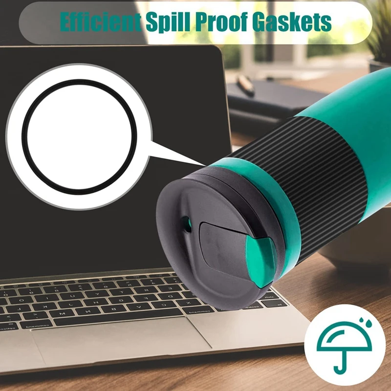 10Pcs Replacement Rubber Lid Seals Compatible 16&20Oz Leak-Proof Lid Gaskets Replacement For Contigo Mugs