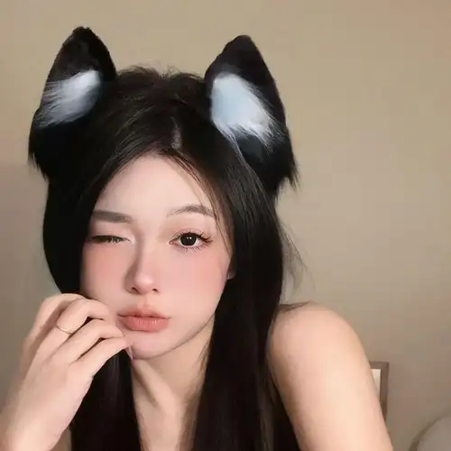 Plush Cat Ear Headband Cartoon Black Plush Hair Band Anime Cosplay Props Cute Hairband Headwear Party Hair Accessories - Image 5