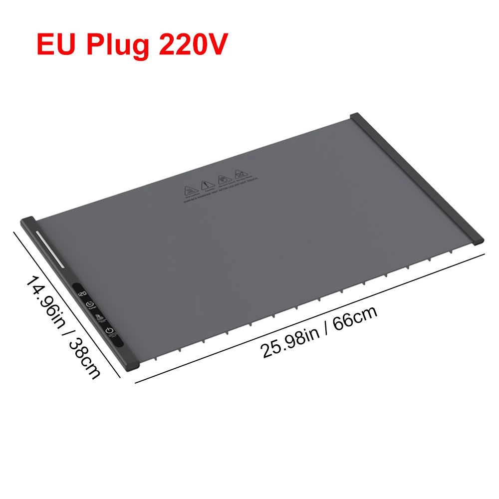 מזרנית חימום מזון חשמלית סיליקון מתקפלת לחימום מזון לצלחת קפה מגש חימום שולחן אוכל מזרנית חימום מהירה