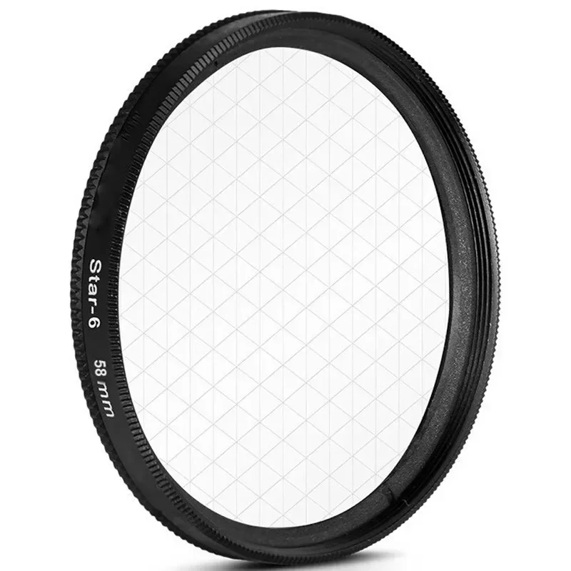 Star Filter 6 Line Camera Lens Filter 49mm 52mm 55 58 62mm 67mm 72mm 77mm 82mm L