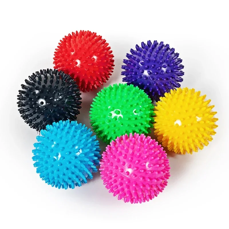 

Durable PVC Spiky Massage Ball Trigger Point Sport Fitness Hand Foot Pain Relief Plantar Fasciitis Reliever Hedgehog 7cm Balls