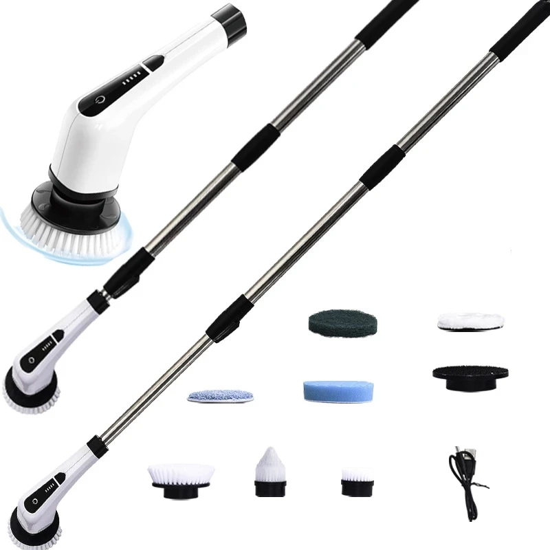 Household Bathroom Electric Brush For Electric Cleaning Brush Scrubber Home  Turbo Scrub Brush Spin Scrubber Long Handle Multi Function Wireless T200628  From Luo09, $53.92