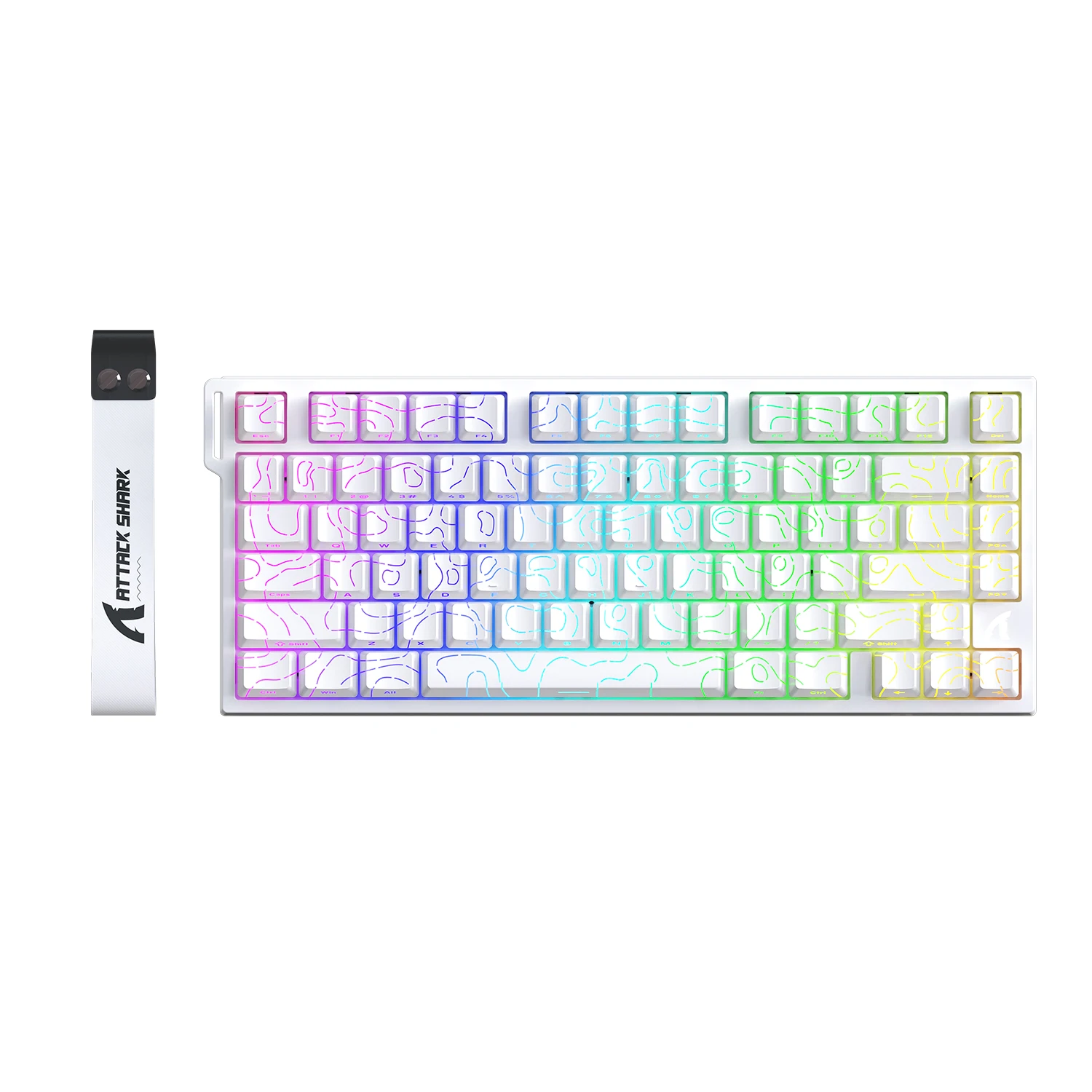 어택 샤크 R82 HE 유선 75% 마그네틱 키보드 RGB 8000Hz 빠른 트리거 0.005mm 액추에이션 게이밍 키보드