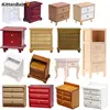 1:12 Dollhouse Miniature Bedside Table Series Storage Cabinet Drawers Model Doll House Bedroom Furniture Decor Accessories Toy 1