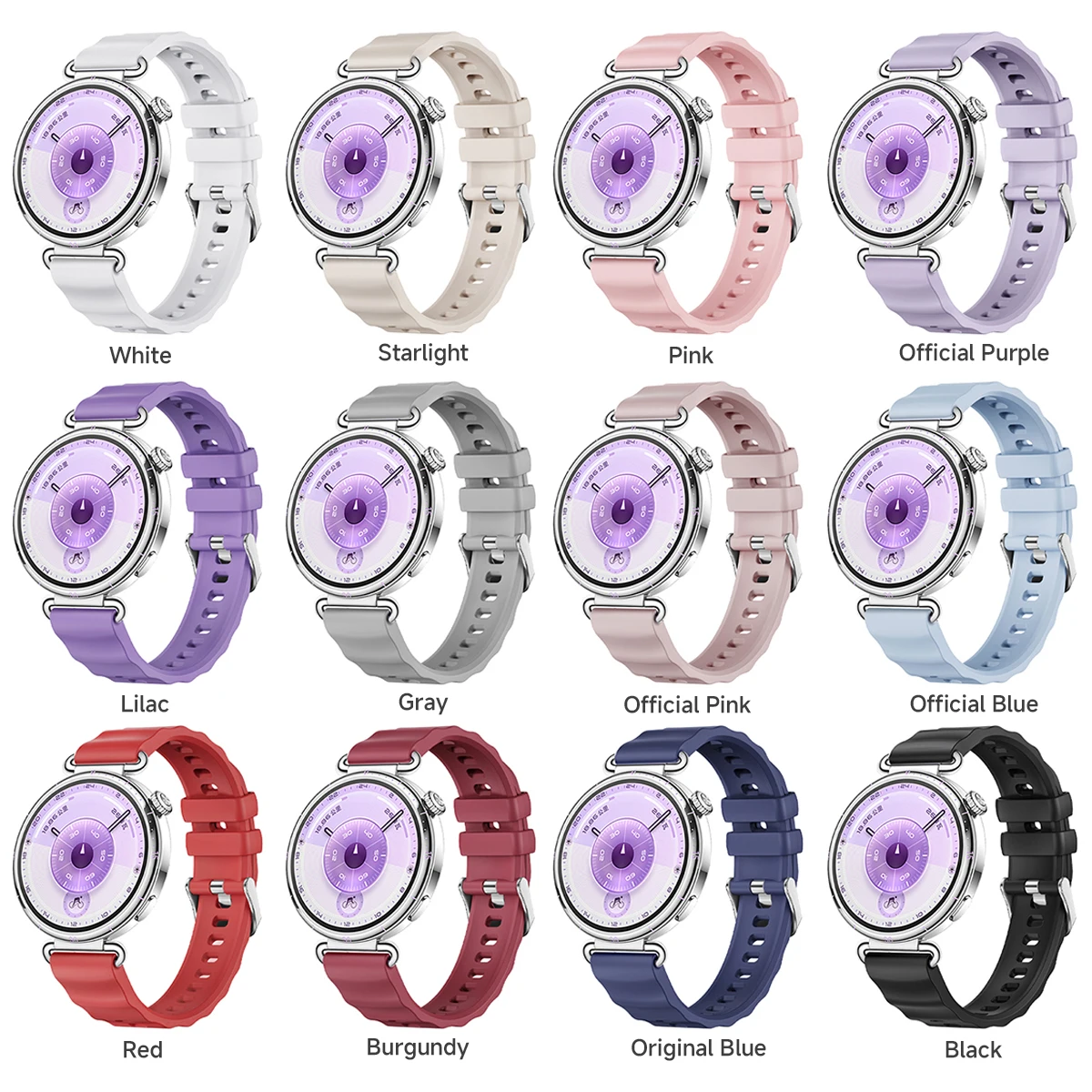 18mm Silicone Soft Sport Watchband Bracelet