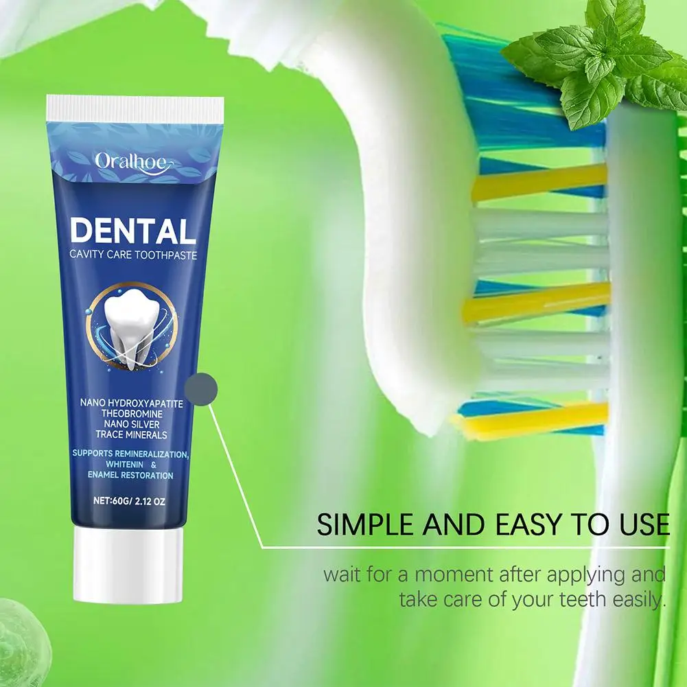 Pasta de dientes para el cuidado de los dientes, 60g, aliento refrescante, limpieza profunda, higiene bucal sensible, el